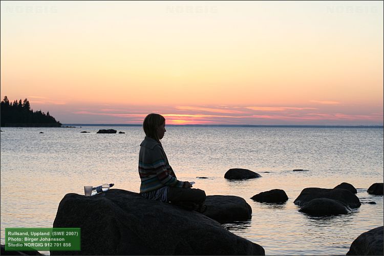 Solnedgång vid havet